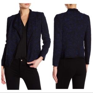 VINCE. Draped Boucle Open Front Jacket